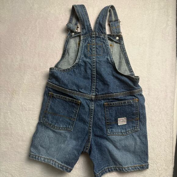 Vtg Levi’s Jeans Authentic Toddler Boys Shortall Overall 24 Months Embroidered - Picture 4 of 4